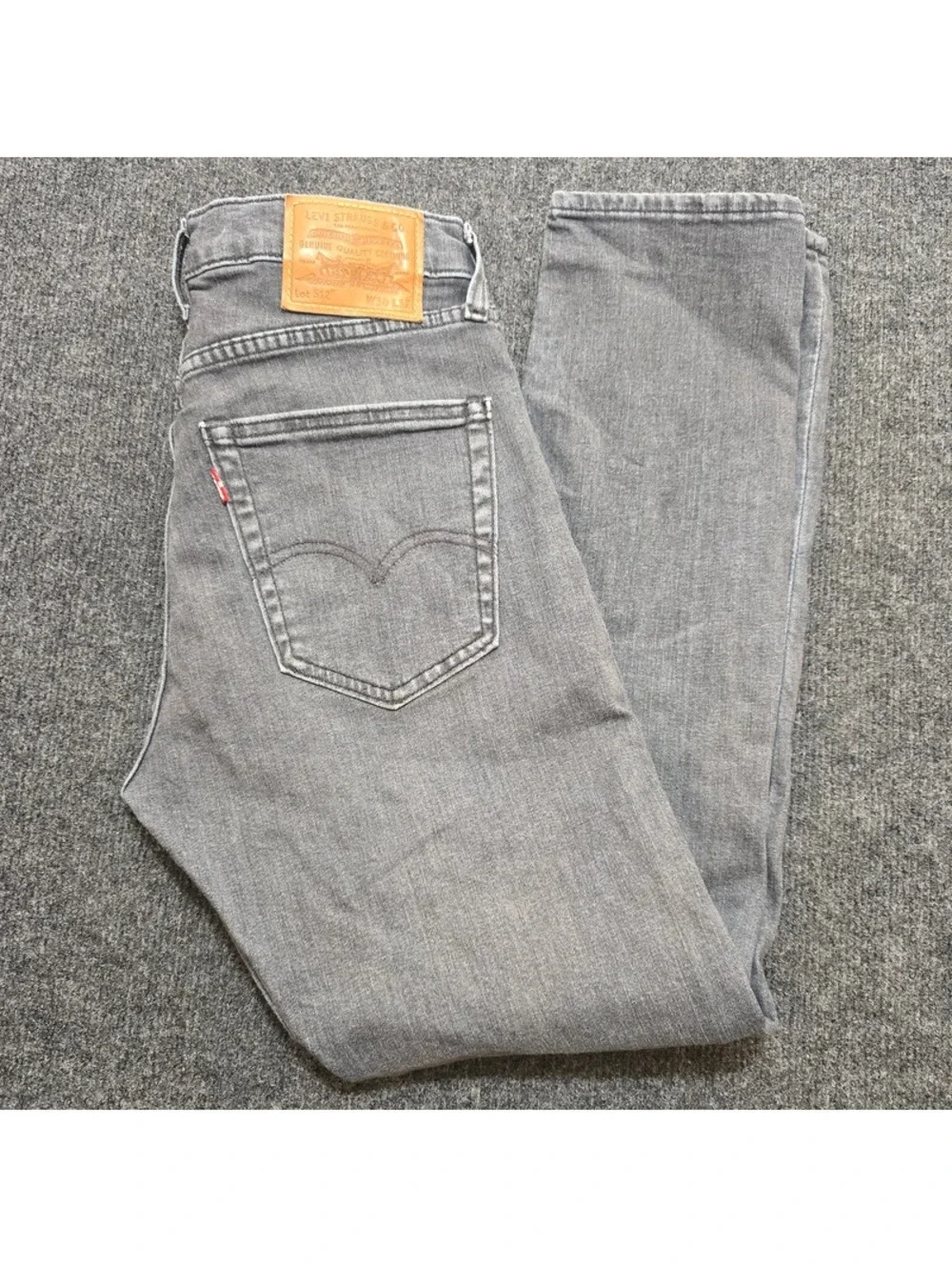 Levi’s 512 Premium Big E Jeans W30 L32 Gray Denim Slim Tapered Fit
